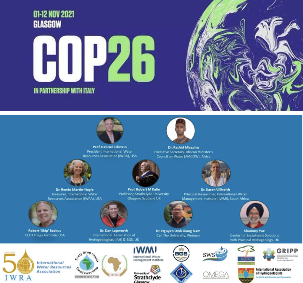 COP26 – GROUNDWATER AS A TOOL FOR CLIMATE ADAPTATION AND RESILIENCE: A HIDDEN TREASURE